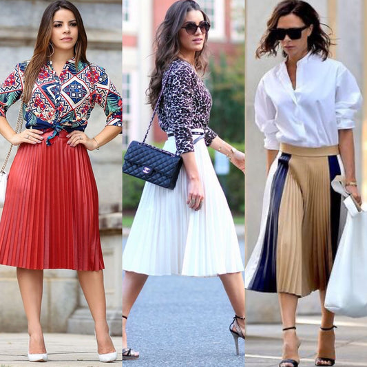 SAIA MIDI PLISSADA | COMO USAR - ClosetChicPoa