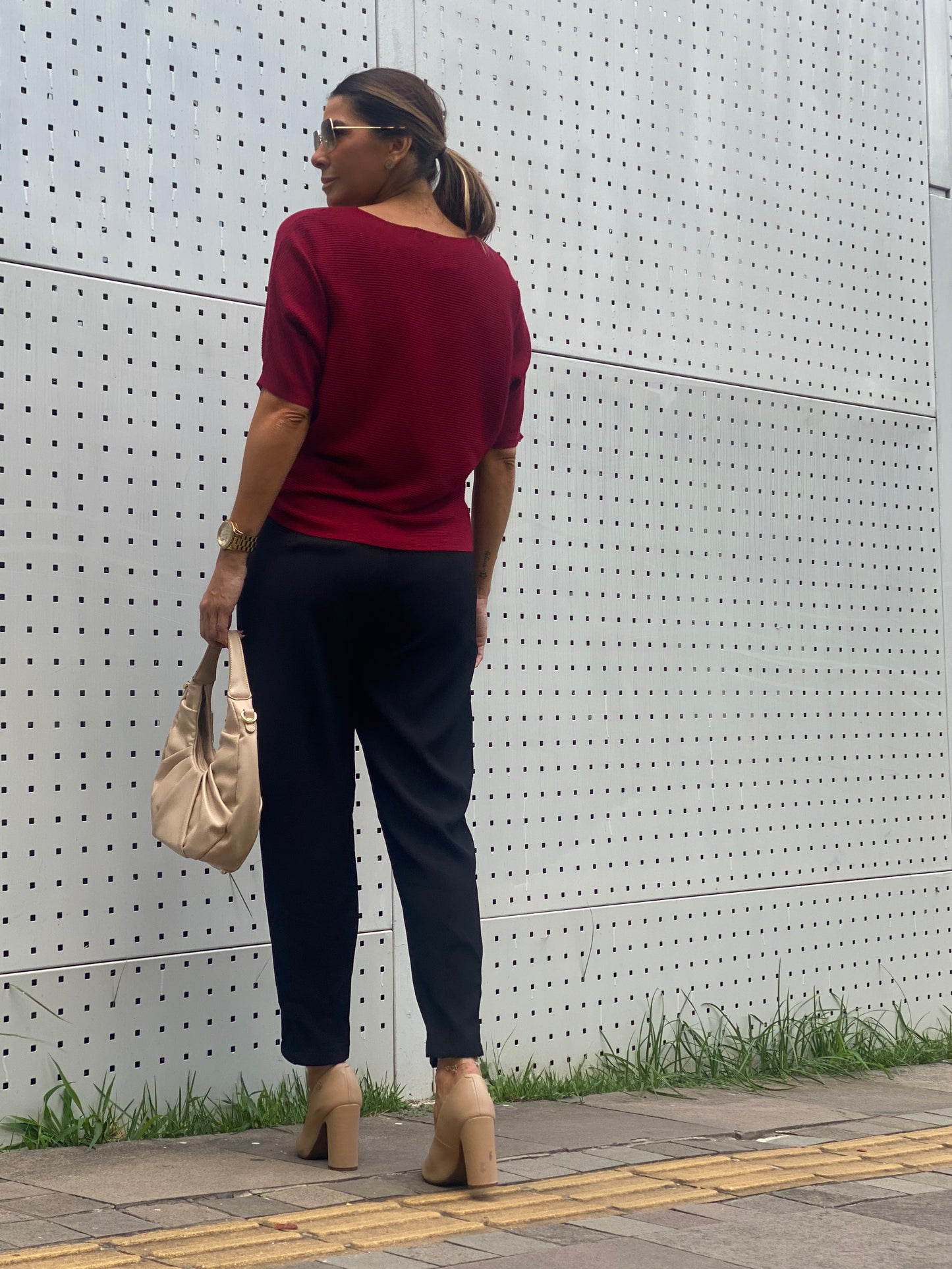 Blusa Modal Amplo Canelado Inverno