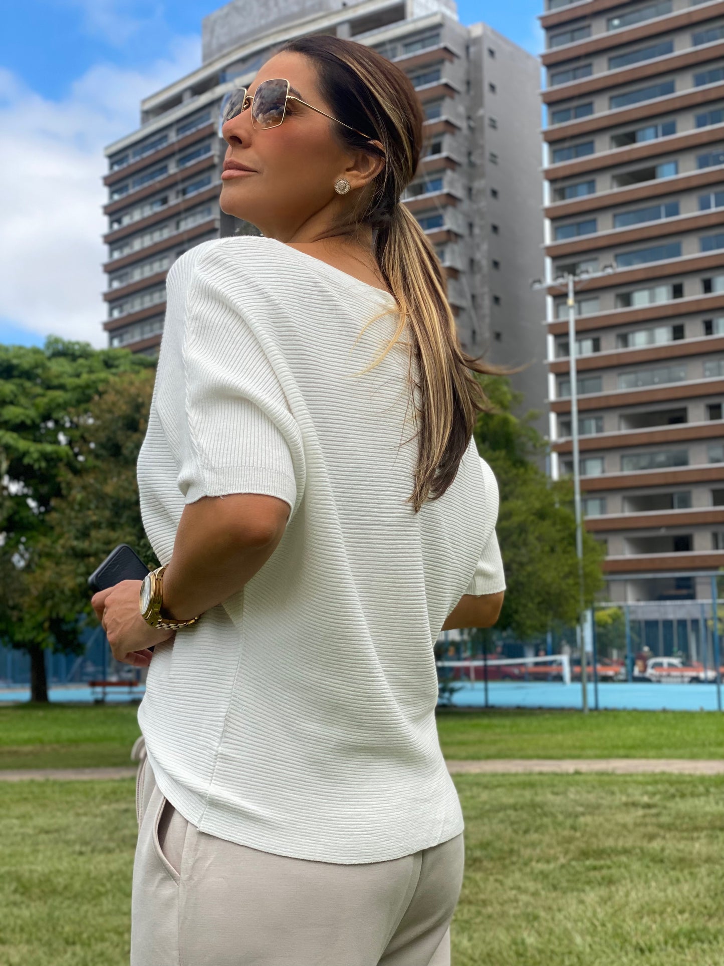 Blusa Modal Amplo Canelado Inverno