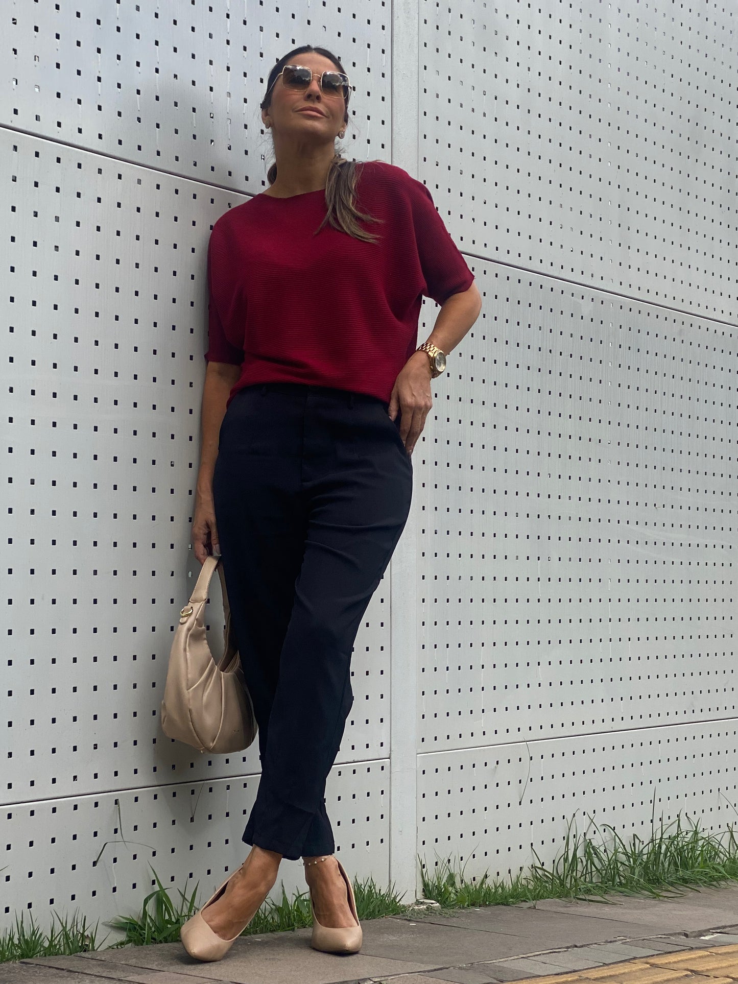 Blusa Modal Amplo Canelado Inverno