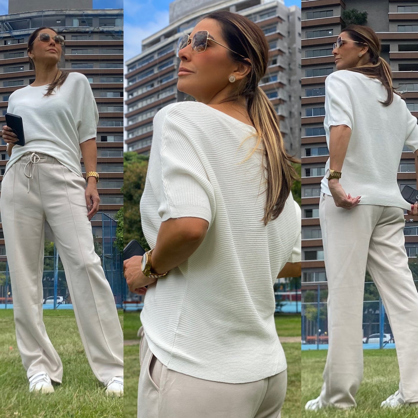 Blusa Modal Amplo Canelado Inverno