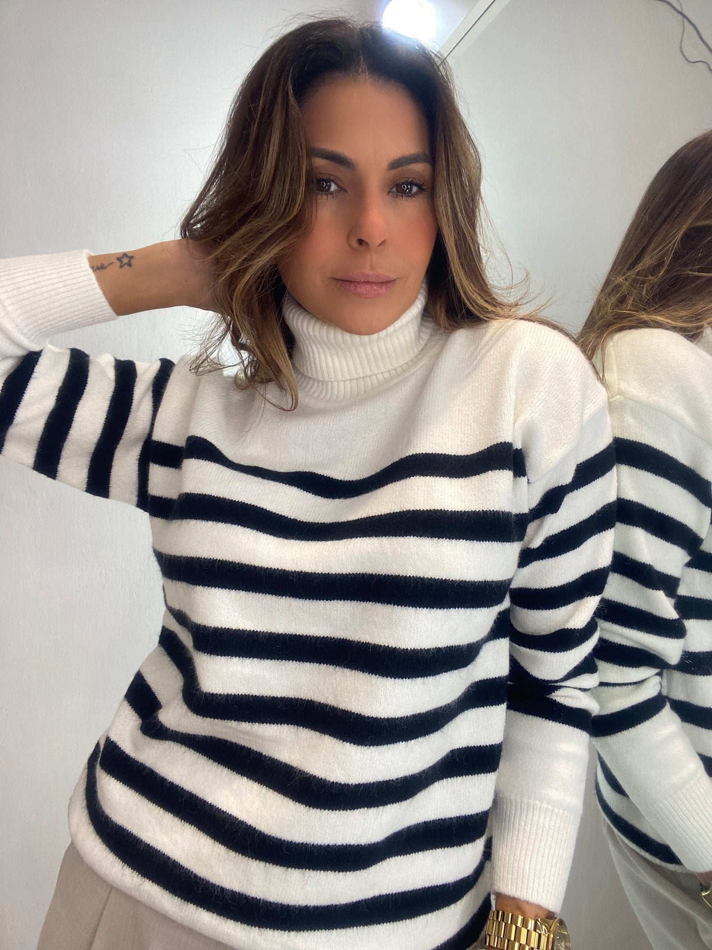 Blusa Tricot Mousse Gola Alta
