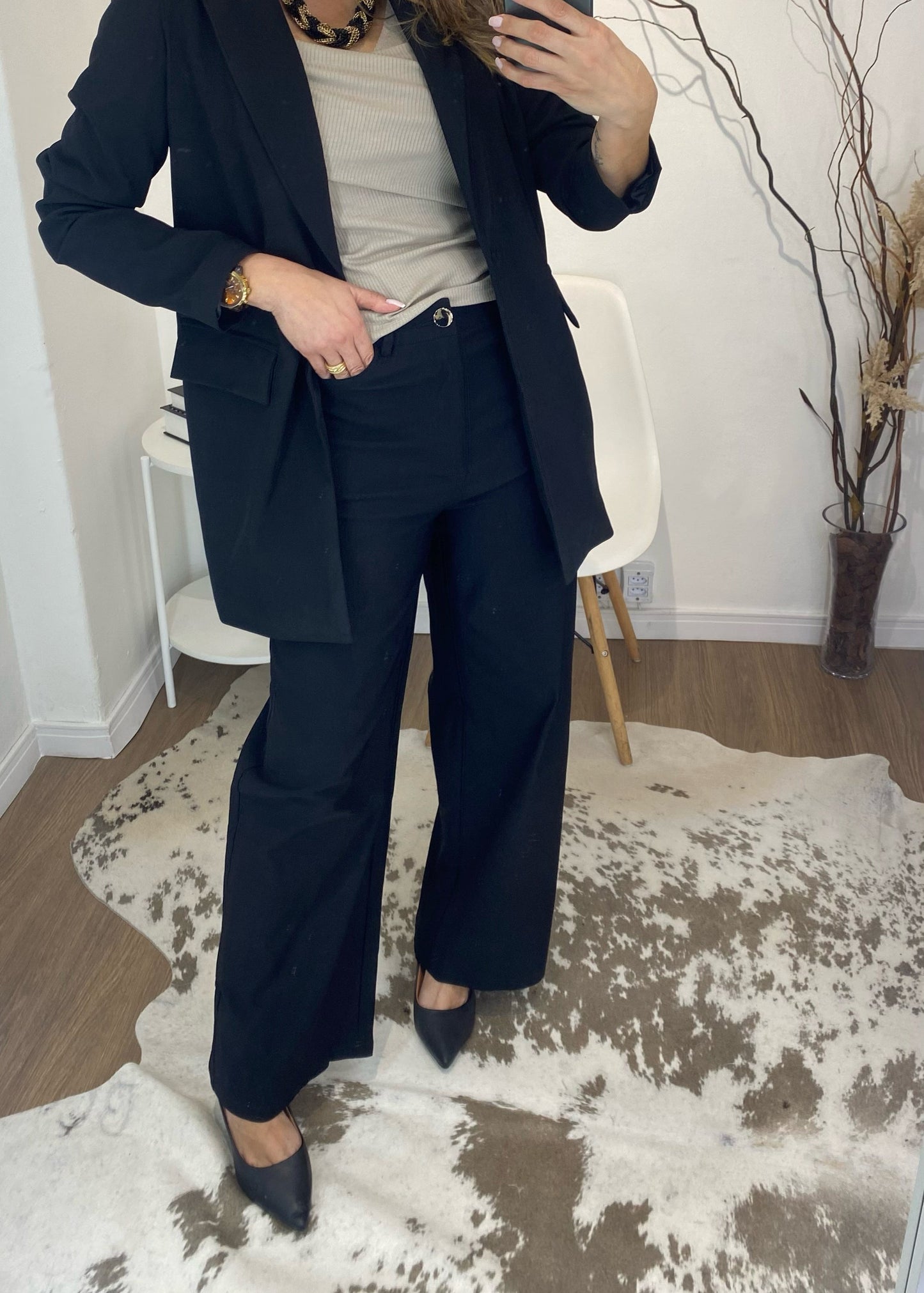 Calça Wide Leg