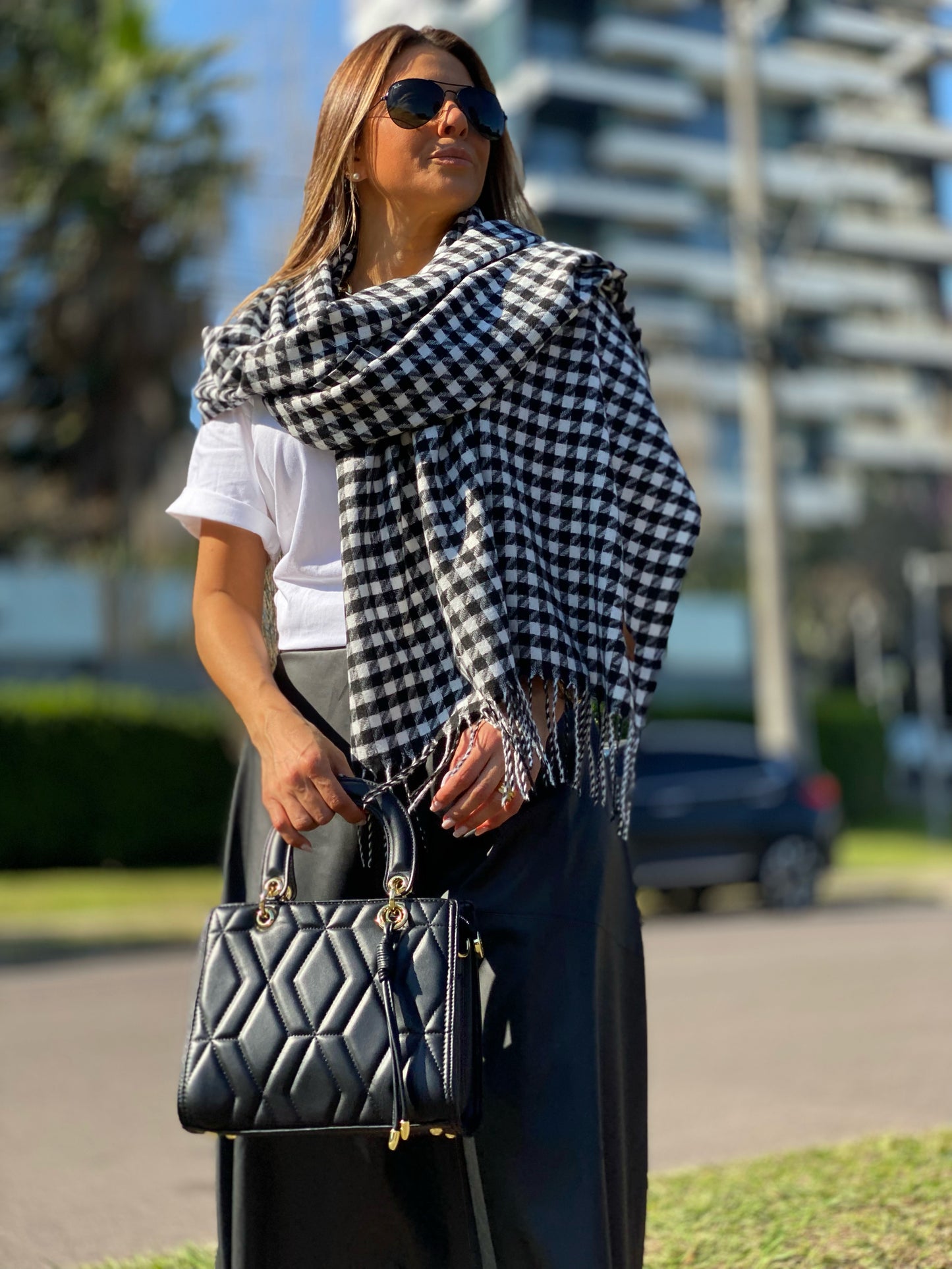 Pashmina Flanelada Pied Poule