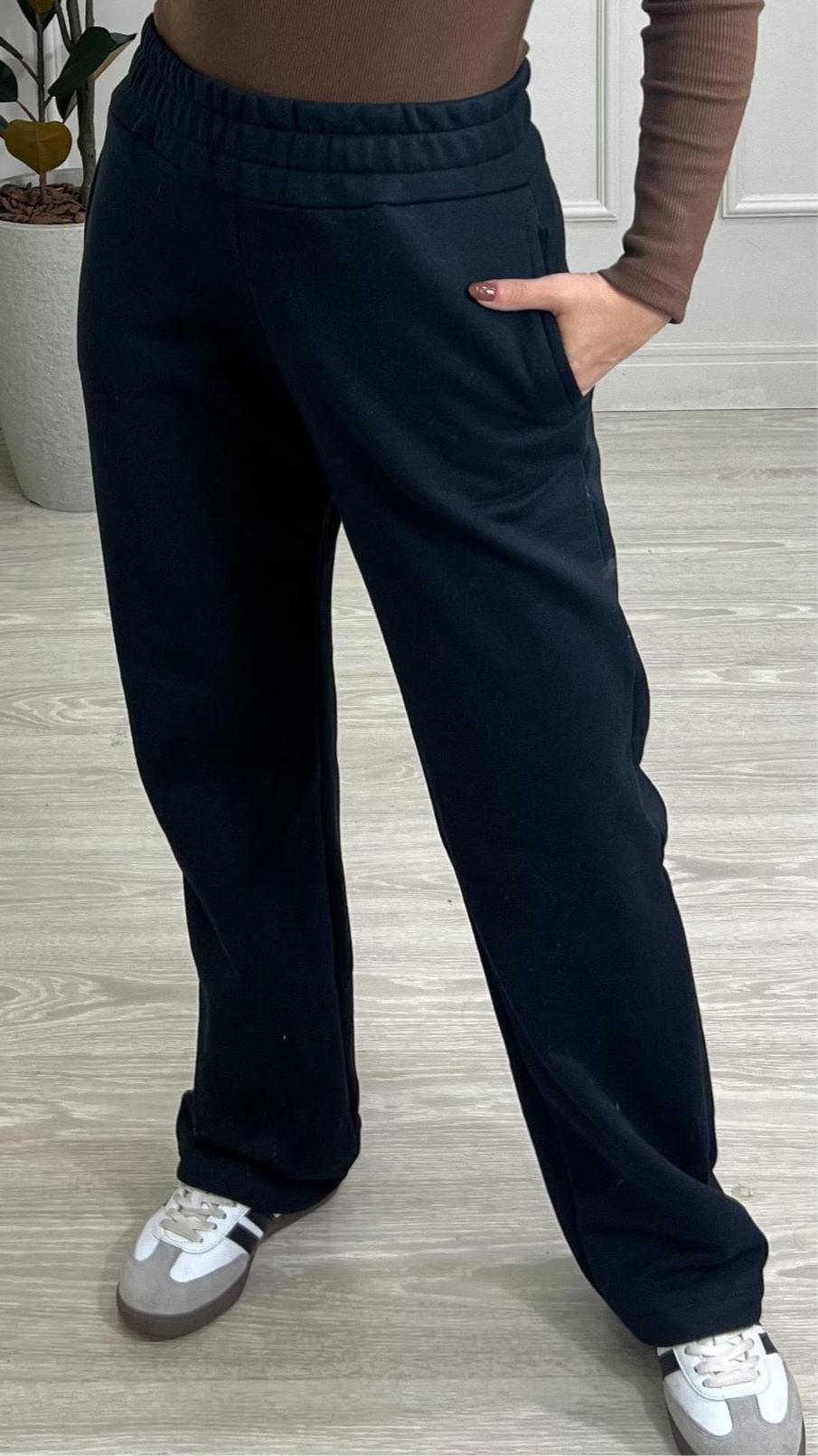 Calça Moletom Peluciado Reta