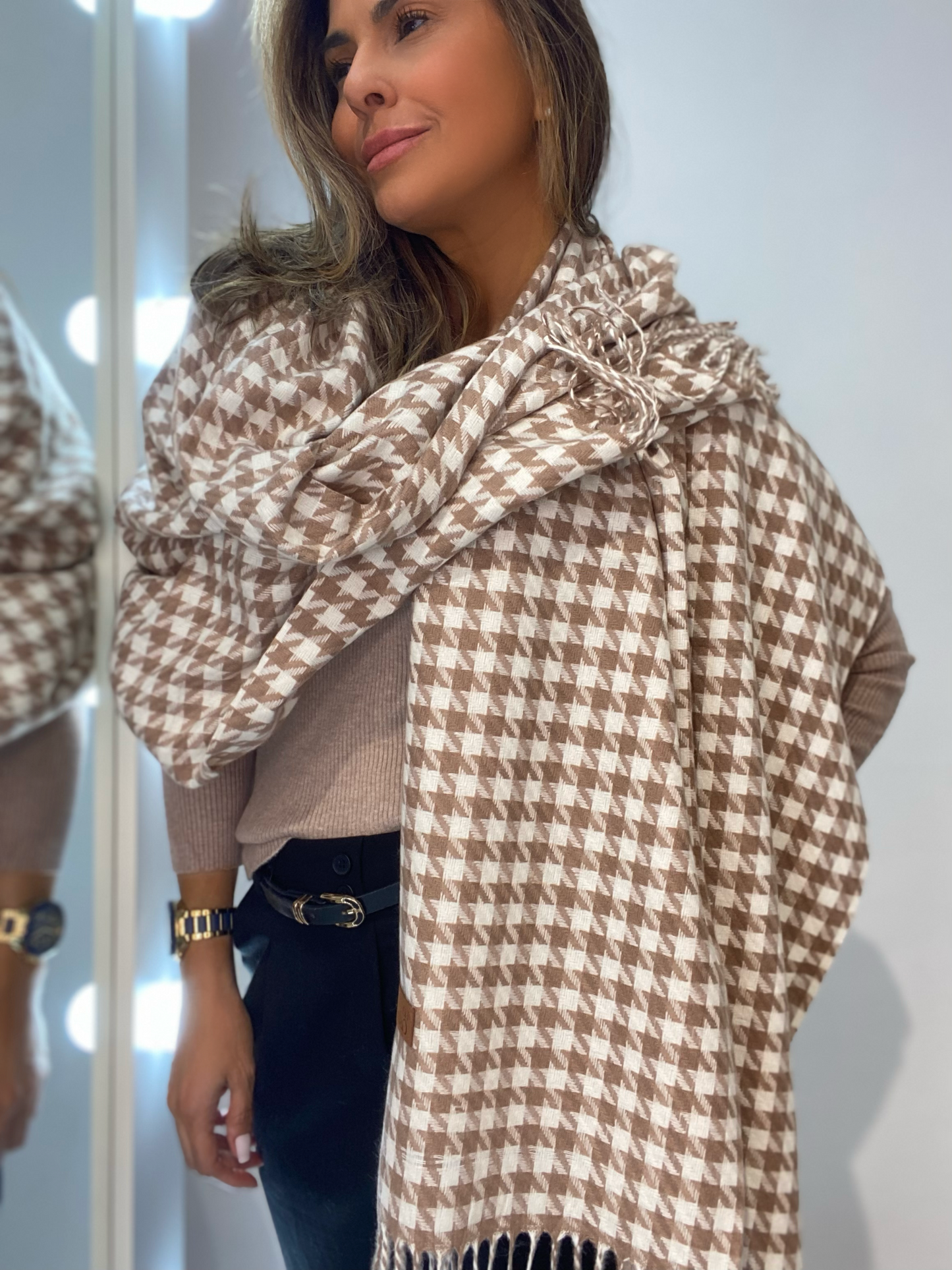 Pashmina Flanelada Pied Poule
