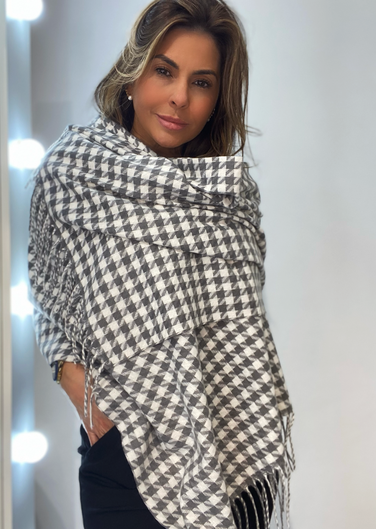 Pashmina Flanelada Pied Poule