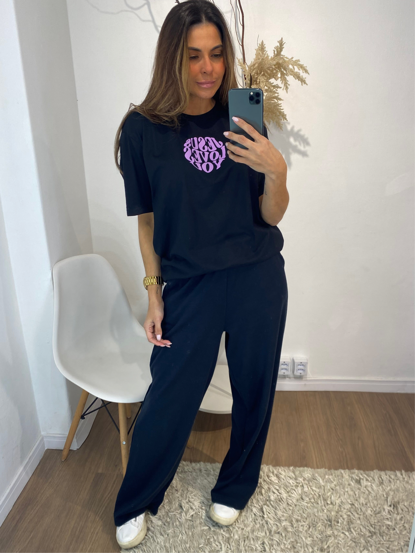 Calça Moletinho Wide Leg