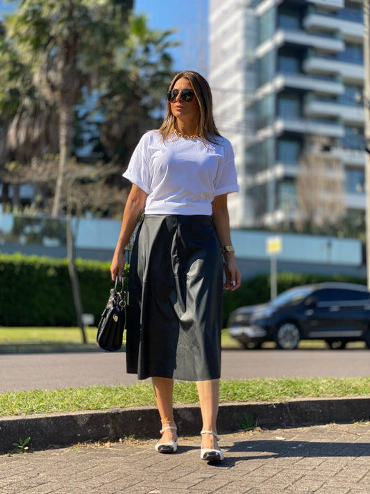 Saia Couro Fit Catarina