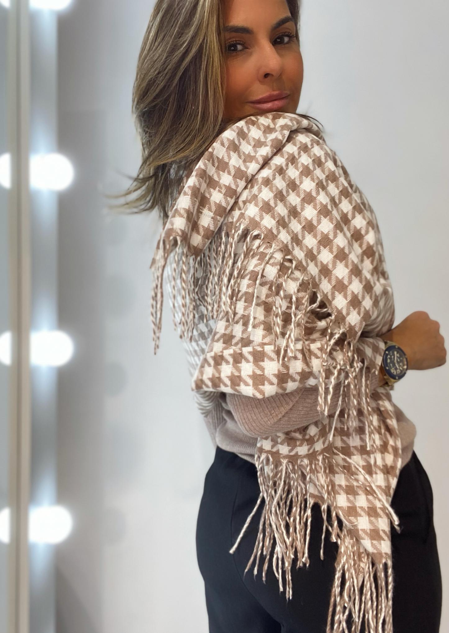 Pashmina Flanelada Pied Poule
