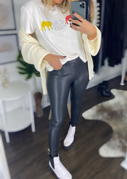 Calça PU Flanelada