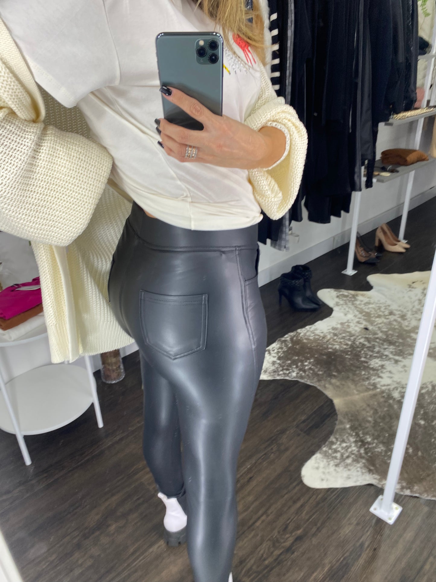 Calça PU Flanelada